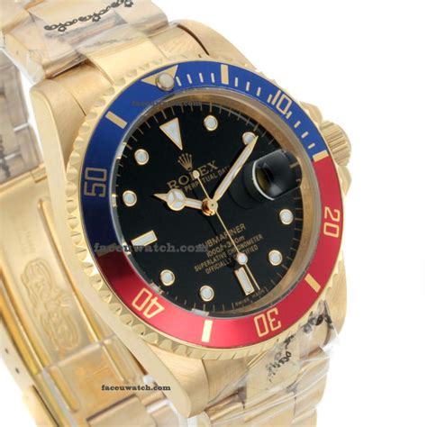 rolex blue red gold